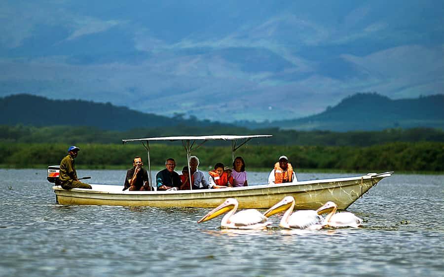 A day tour; Lake Nakuru national park& L. Naivasha Boat ride - Nairobi to the Great Rift Valley viewpoint: the morning warm-up