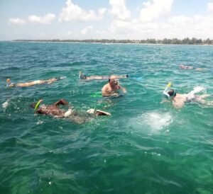 Diani Beach: Glass-Bottom Boat Cruise to Robinson Island - Captain underwater show: the part people remember