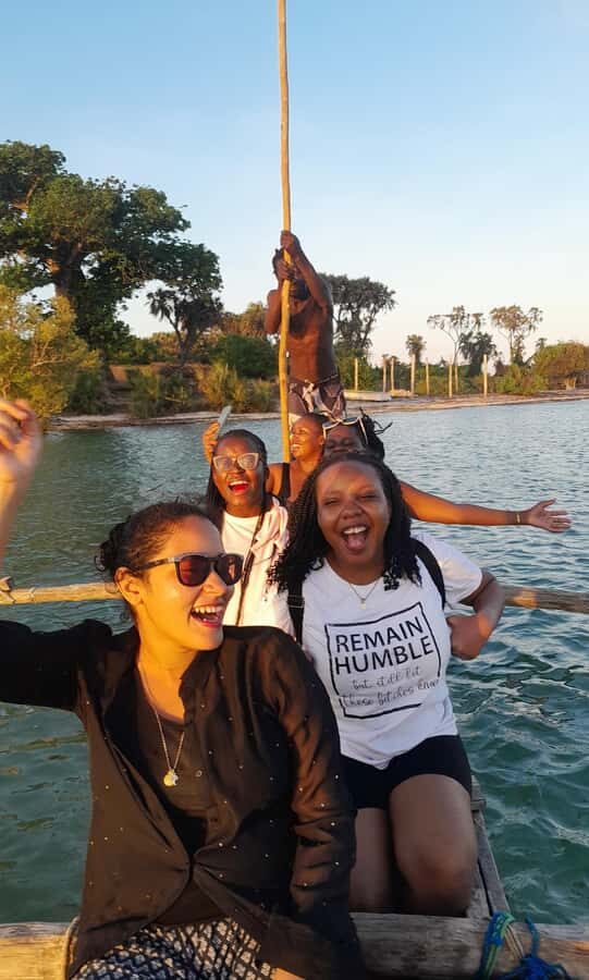 Diani: Sunset Cruise along Kongo River on Wooden Canoe boat - Entering The Kongo River Scene From Diani
