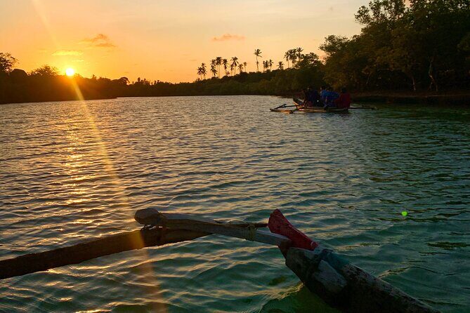 Sunset Canoe Tour on a River within the Mangroves - Why a No-Engine Canoe Changes Everything at Sunset