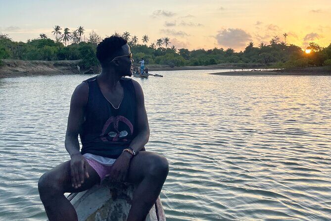 Sunset Canoe Tour on a River within the Mangroves - The Wooden Canoe Ride Through Diani’s Mangrove Creeks